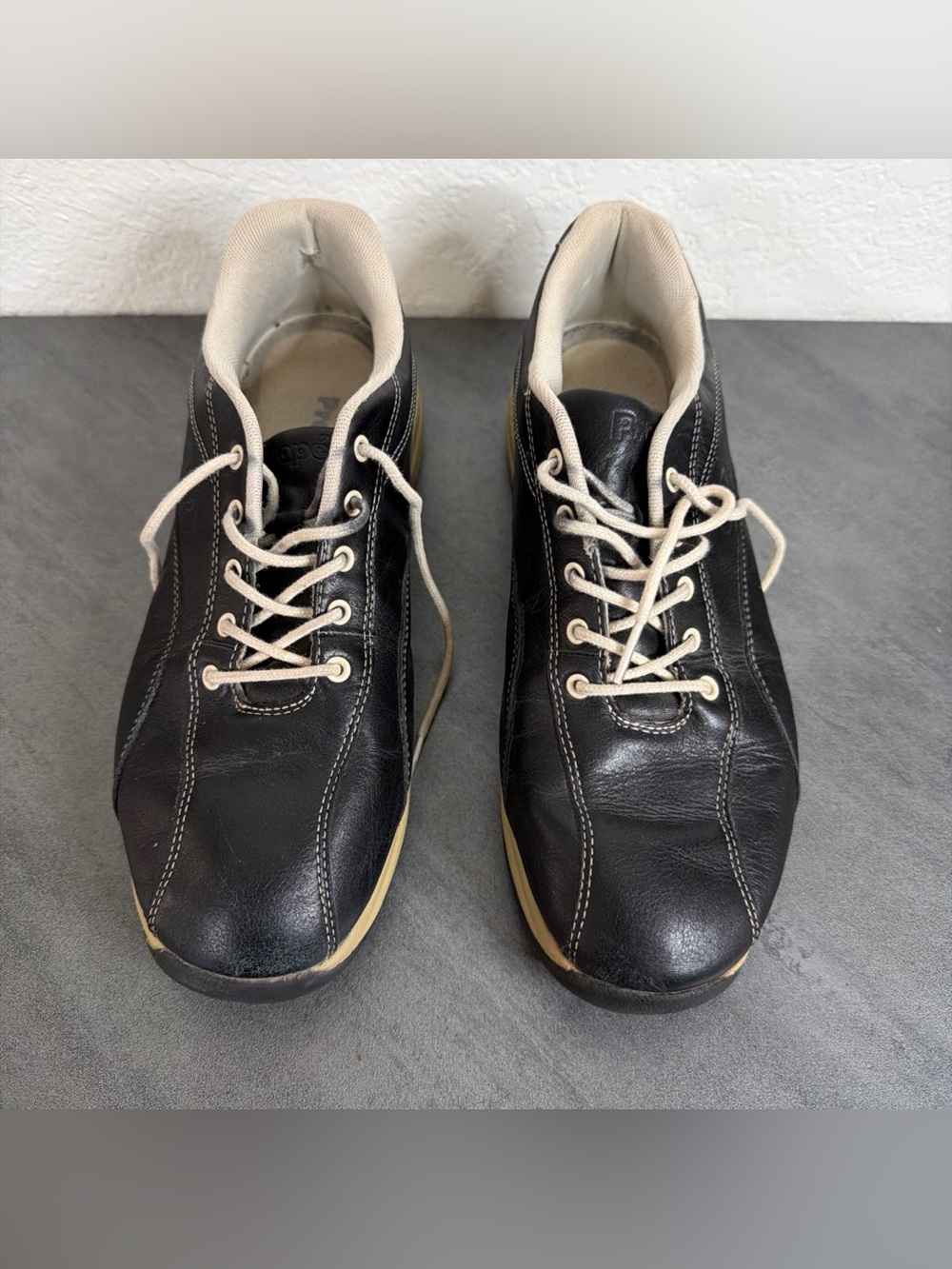 Propet Black Leather Lace Up Sneakers Casual Shoe Mens Size 10.5
